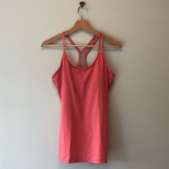 Fabletics Tops - Fabletics Asymmetric Racerback Yoga Tank with Built in Shelf Bra